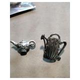 Water Can Live Flower Holder & Teapot Brooch Pin