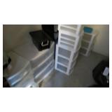 Plastic storage drawers