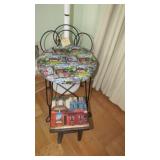 Small decorative iron stool and bench