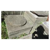 22 large concrete pavers