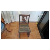 Antique childs chair Mother goose