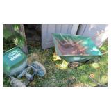 vintage Yard cart and seeder
