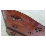 Curved marble dresser