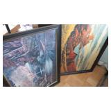 3 piece art 1 watercolor 2 prints