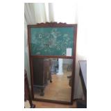 Art decco Reverse painted wall mirror