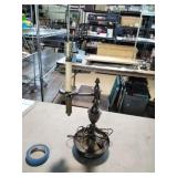 Vintage Brass Offset Table Lamp