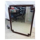 Wood Framed Beveled Mirror
