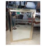 Large Framed Beveled Mirror