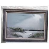 H. Nelson Oil on Canvas, Framed