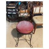 Vtg Wrought Iron Bistro Chair