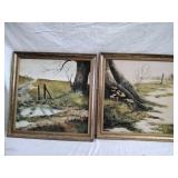 Pair of Wedgefield Framed Landscapes