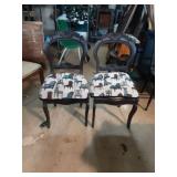 Pair of Vtg Round Back Accent Chairs