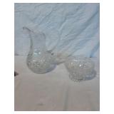 Lead Crystal Bowl and Cut Glass Vase