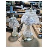 Pair of Vintage Glass Lamps