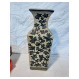 Vintage Tall Ceramic Taupe Vase