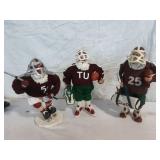 3 Santa Figures football and Hockey.