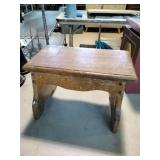 Vtg Wood StepStool. 10" tall
