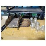 Vtg Baskets and Glass Insulators.