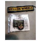 1991 Easyriders Rodeo Pin & "Hell on Wheels" Patch
