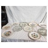 Lot of 10 Souvenir Plates