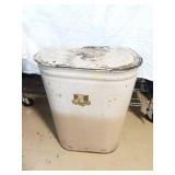 Vtg Metal Clothes Hamper