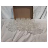 Set of 18 Vtg Pressed Glass Punch Cups
