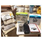 Large 27 Gallon Tote with portable DVD Player,