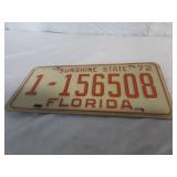 Vtg Florida License Plate 1972