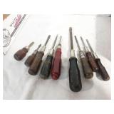 Vintage Wood Handle Screwdrivers