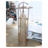 Vintage Metal and Wood Sled.