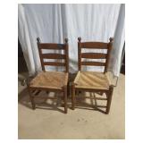 Set of Two Primitive Shaker Style Chairs