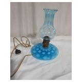 Vintage Fenton Lamp with Matching Chimney