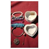 Glass beaded bracelets