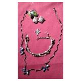 Two pair of earrings, bracelets and more