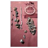 Five bracelets, 2 pendants,  earrings