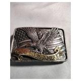 2 toned God Bless America belt buckle