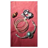 Turqouise Bracelets and earrings
