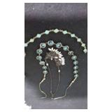 Two turqouise necklaces and a bracelet