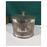 Vtg Silverplate Tea / Tobacco Caddy