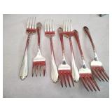 Seven Stratford plated 6" forks