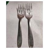 Silverplated dessert forks