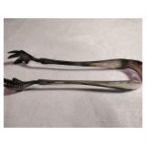 Silver plated tongs