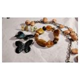 Jade necklace and bracelet