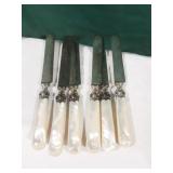 6pc Landers Frary, and Clark Knives sterling