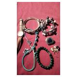 Watch, bracelet, necklace and pin