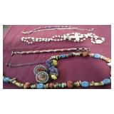 Crucifix, and necklaces