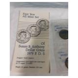First Year All Mint Set Susan B Anthony Dollars