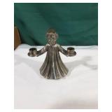 Vtg Pewter Choir Boy Candle Holder