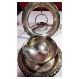 Silver plated burner and serving dish