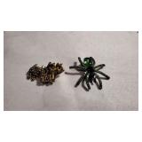 2 beautiful coat pins